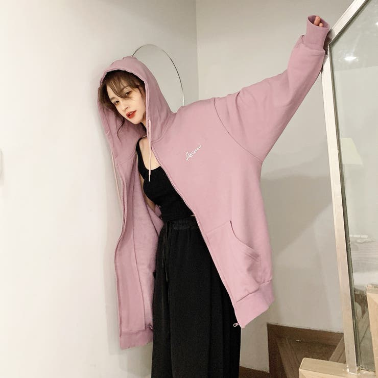 レタリング 薄手 ジップパーカー 7981 | G&L Style | 詳細画像17 