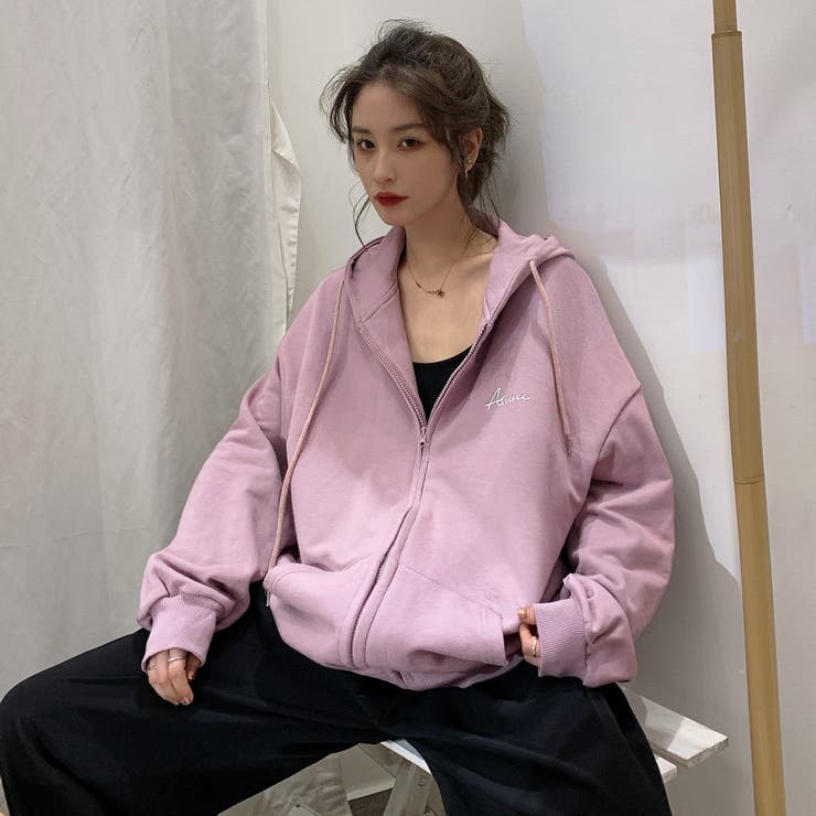 レタリング 薄手 ジップパーカー 7981 | G&L Style | 詳細画像22 