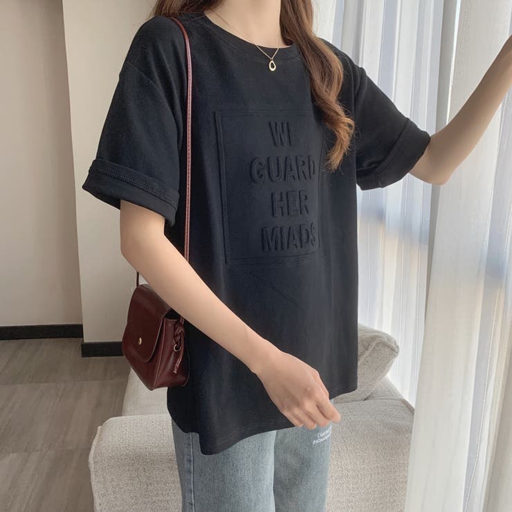 フロントロゴ エンボス加工 半袖Tシャツ 8071[品番：XB000008507]｜G&L