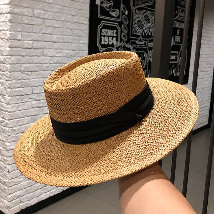 最旬ダウン リボン付ストローハット 8385[品番：XB000008758]｜G&L Style 帽子
