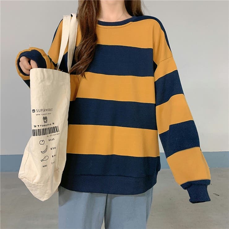 クルーネックマルチボーダー裏起毛トップス 8702 品番 Xb G L Style ジーアンドエルスタイル のレディースファッション通販 Shoplist ショップリスト