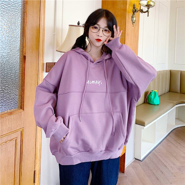 レタリング裏起毛パーカー 8891[品番：XB000009291]｜G&L Style（ジー  