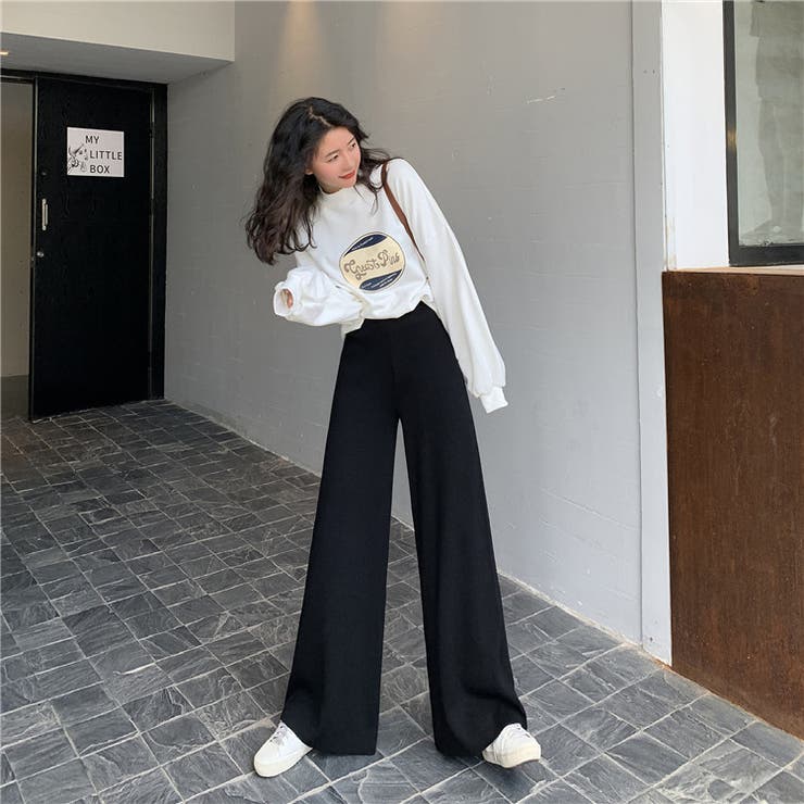 ハイウエストリブニットパンツ 9052[品番：XB000009505]｜G&L