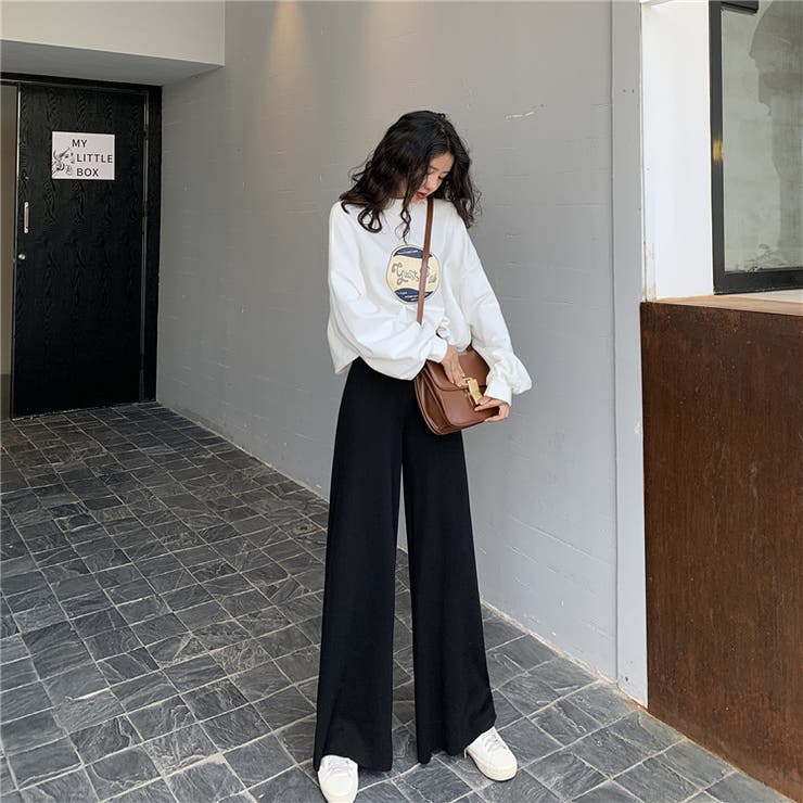 ハイウエストリブニットパンツ 9052[品番：XB000009505]｜G&L