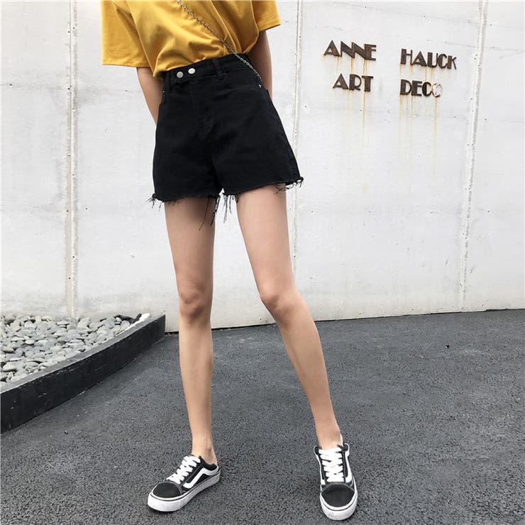 フリンジデニムショートパンツ 9078[品番：XB000009490]｜G&L