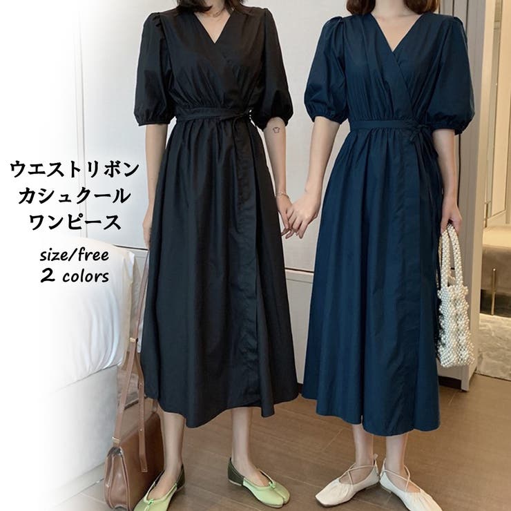 ウエストリボンカシュクールワンピース 91 品番 Xb G L Style ジーアンドエルスタイル のレディースファッション通販 毎日送料無料 Shoplist ショップリスト