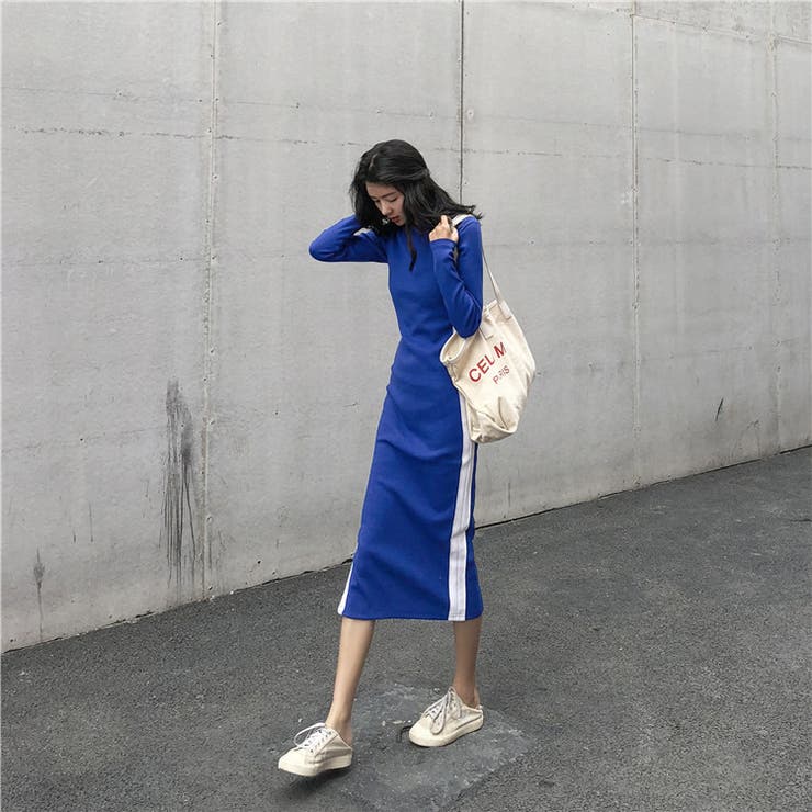 サイドラインスリットワンピース 9279[品番：XB000009610]｜G&L Style