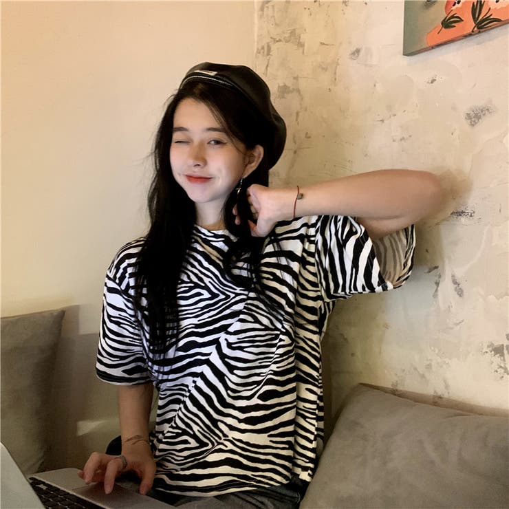 ゼブラ柄Tシャツ 9363[品番：XB000009657]｜G&L Style（ジーアンドエル