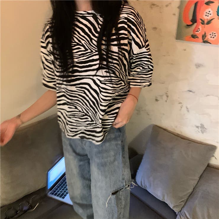 ゼブラ柄Tシャツ 9363[品番：XB000009657]｜G&L Style（ジーアンドエル