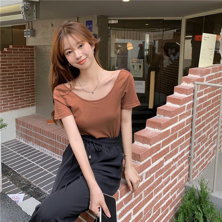 カップ付バックオープンTシャツ 9553