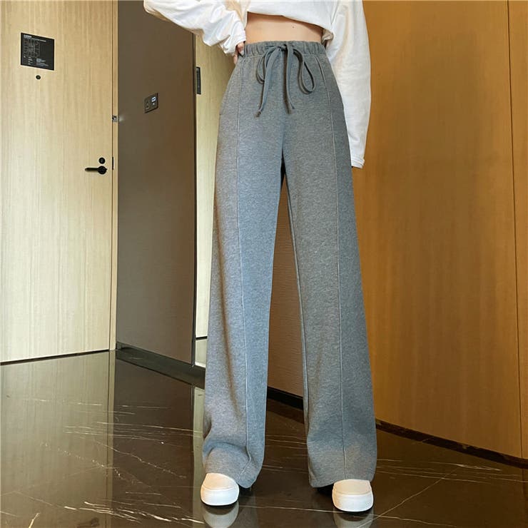 グレー | ウエストゴムカジュアルタックパンツ 9642 | G&L Style