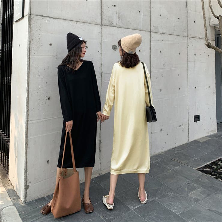 Vネックハイゲージニットワンピース 9804 | G&L Style | 詳細画像3 