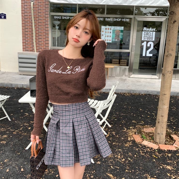 モヘアニット風ショート丈トップス 9933[品番：XB000010231