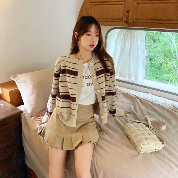 LUDICRUM Knit short jacket ボーダー カーディガン トップス 