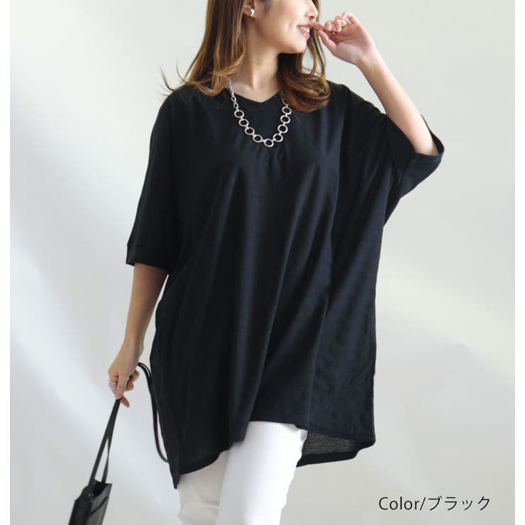 UV対策＆吸湿速乾VネックドルマンTシャツ ♪ 大きいサイズ | GOLDJAPAN　大きいサイズ専門店 | 詳細画像14 