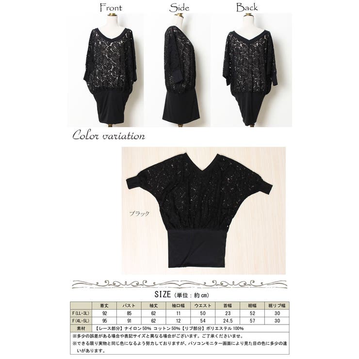 Vネックラインでデコルテ美人♪ 大きいサイズ レディース | GOLDJAPAN　大きいサイズ専門店 | 詳細画像13 