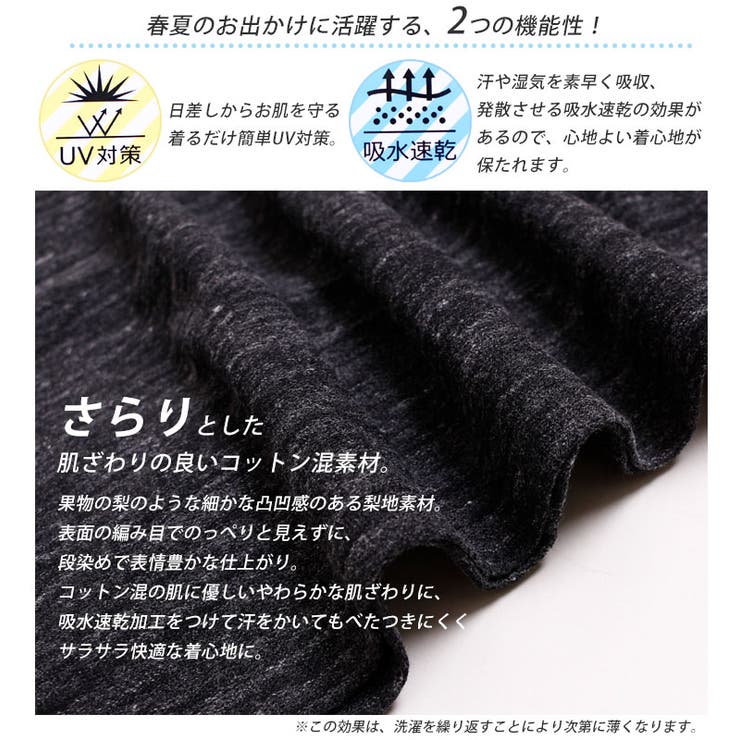 UV対策＆吸湿速乾VネックドルマンTシャツ ♪ 大きいサイズ | GOLDJAPAN　大きいサイズ専門店 | 詳細画像4 