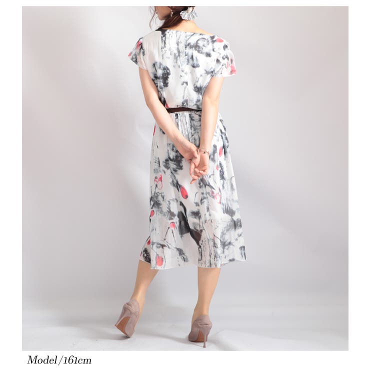 カシュクールシフォンワンピース