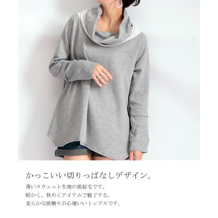 欠品カラー再入荷 秋新作 大きいサイズ レディース トップス スウェット トレーナー 裏起毛オフタートルフレアプルオーバー プルオーバー オフタートル 裏 最新コレックション Carlavista Com