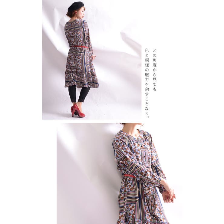 圧倒的高評価 秋新作 レトロ感漂う大人ワンピース 大きいサイズ レディース ワンピース シャツ シャツワンピース 花柄ワンピース きれいめワンピース 代引不可 Www Servblu Com
