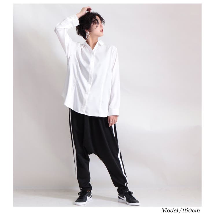 サイドラインサルエルパンツ