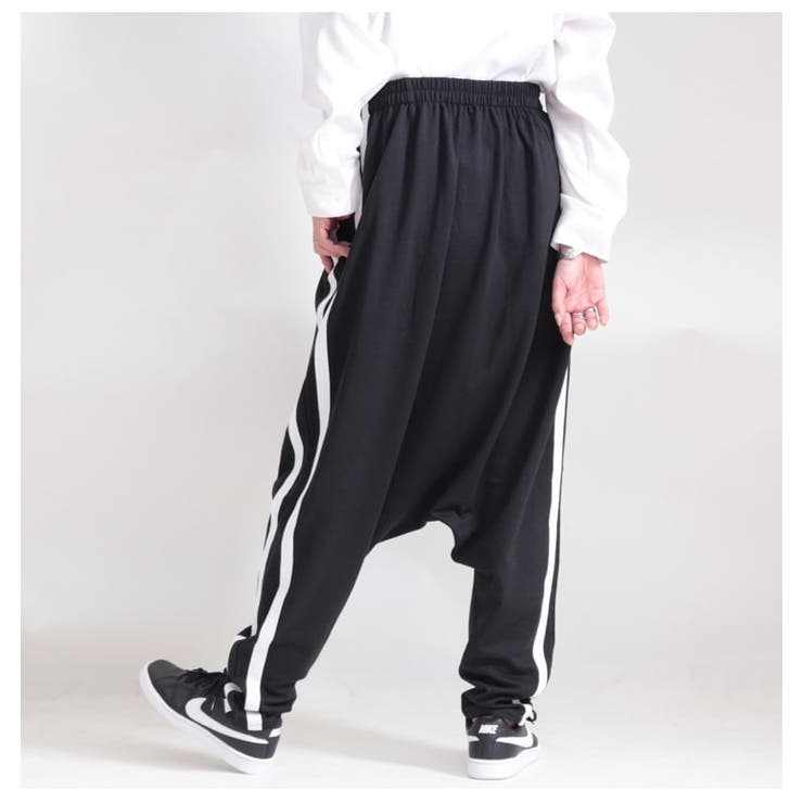 サイドラインサルエルパンツ