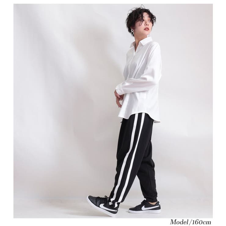 サイドラインサルエルパンツ