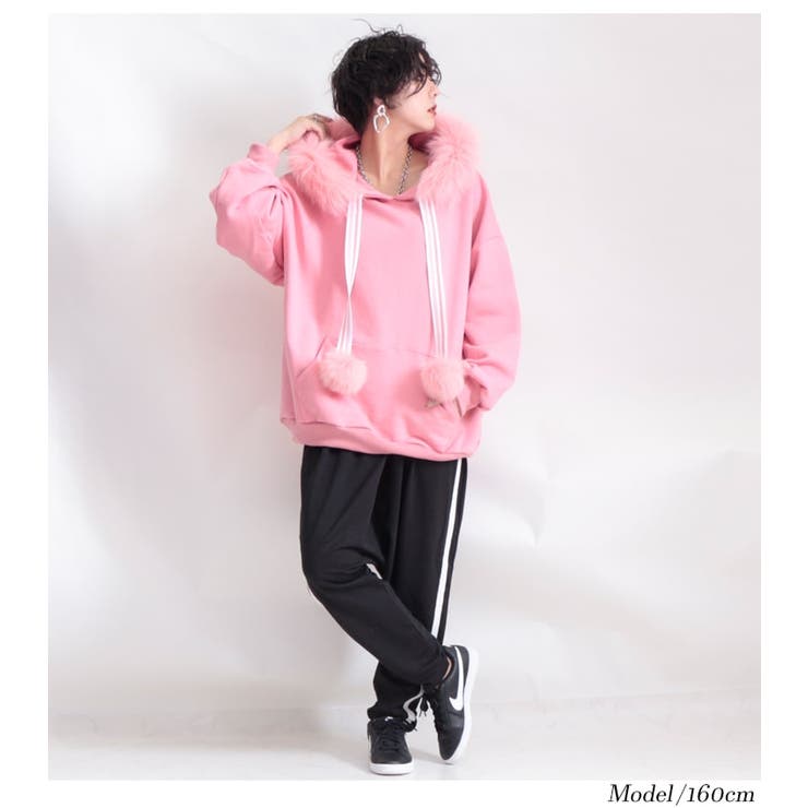 サイドラインサルエルパンツ