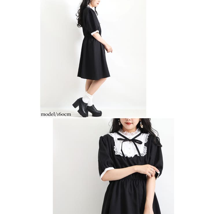 当日出荷 夏新作 大きいサイズレディース ワンピース リボンタイ付き胸元フリルワンピース ワンピ 5分袖 半袖 リボン ピンタック フリル レース ハ 待望の再入荷 R Ma Net