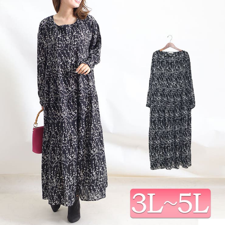 大きいサイズレディース ワンピース ギャザー切替え小花柄ワンピース 品番 Gj Goldjapan 大きいサイズ 専門店 ゴールドジャパン のレディースファッション通販 Shoplist ショップリスト