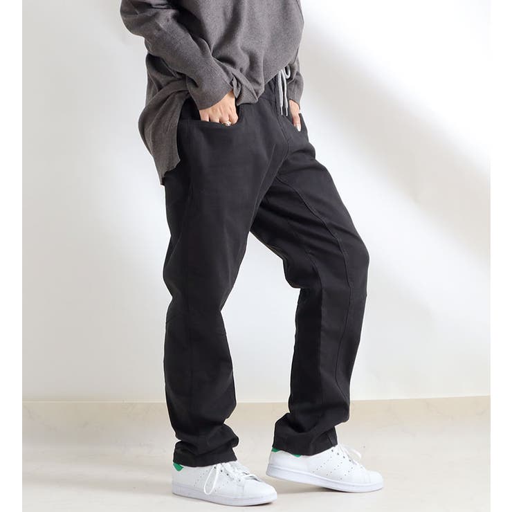 ウエストリブツイルサルエルパンツ