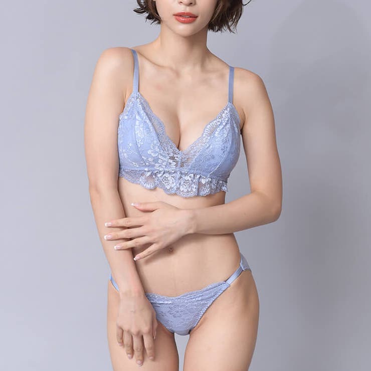 フラワーレースブラレットブラ＆ショーツセット