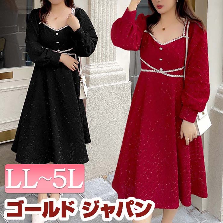 大きいサイズ レディース ワンピース[品番：GJ000019456]｜GOLDJAPAN