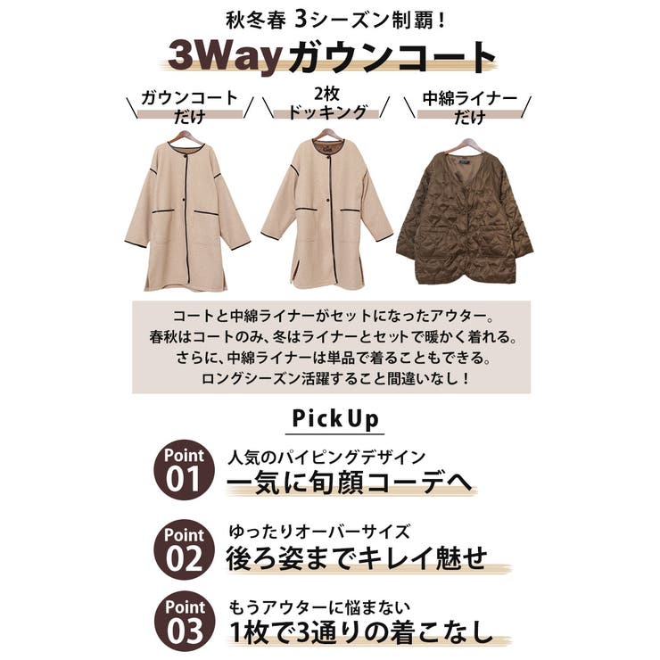 大きいサイズ レディース アウター | GOLDJAPAN　大きいサイズ専門店 | 詳細画像2 