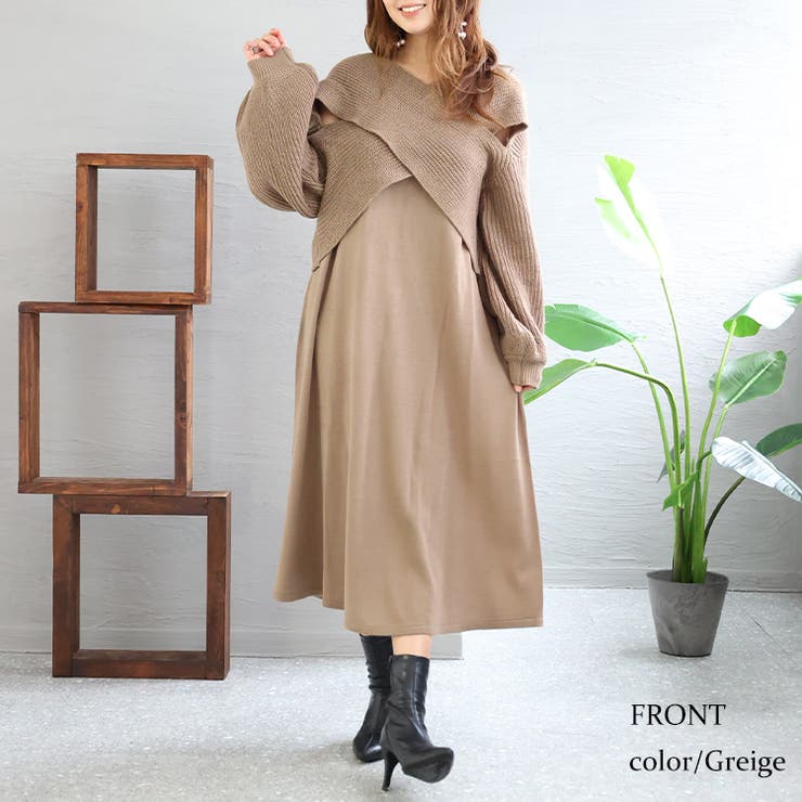 大きいサイズ レディース セットアップワンピース[品番：GJ000019640]｜GOLDJAPAN 大きいサイズ専門店（ゴールド ジャパン）のレディースファッション通販｜SHOPLIST（ショップリスト）