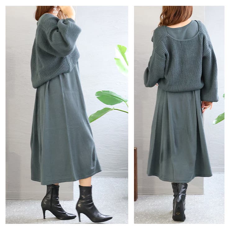 大きいサイズ レディース セットアップワンピース[品番：GJ000019640]｜GOLDJAPAN 大きいサイズ 専門店（ゴールドジャパン）のレディースファッション通販｜SHOPLIST（ショップリスト）
