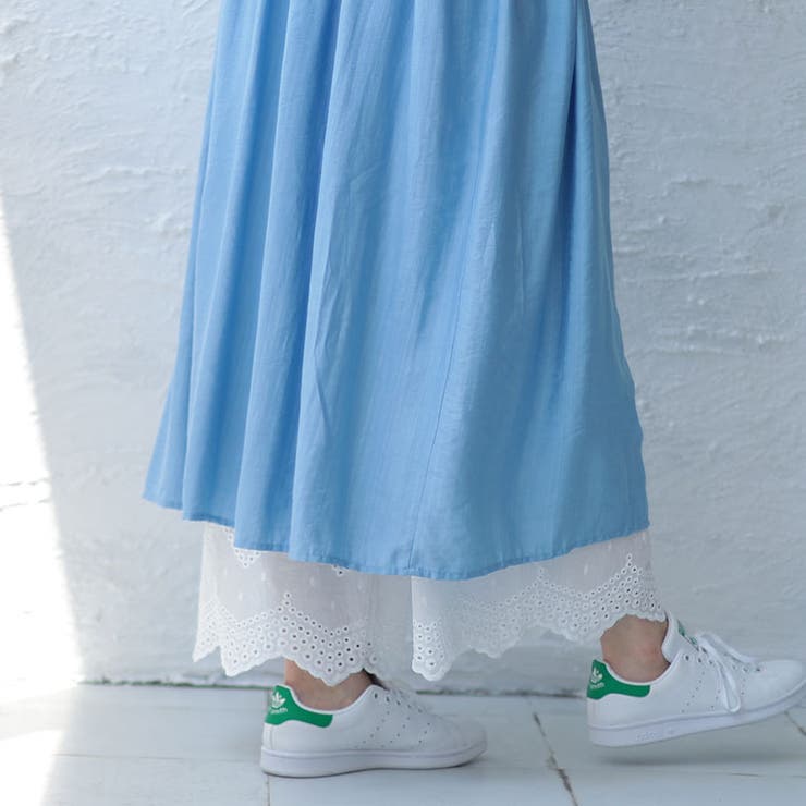 刺繍レースコットンペチパンツ