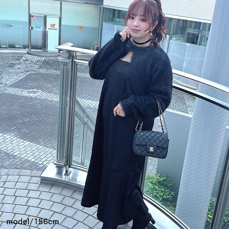 ニットショートボレロ＆キャミワンピース2点セット