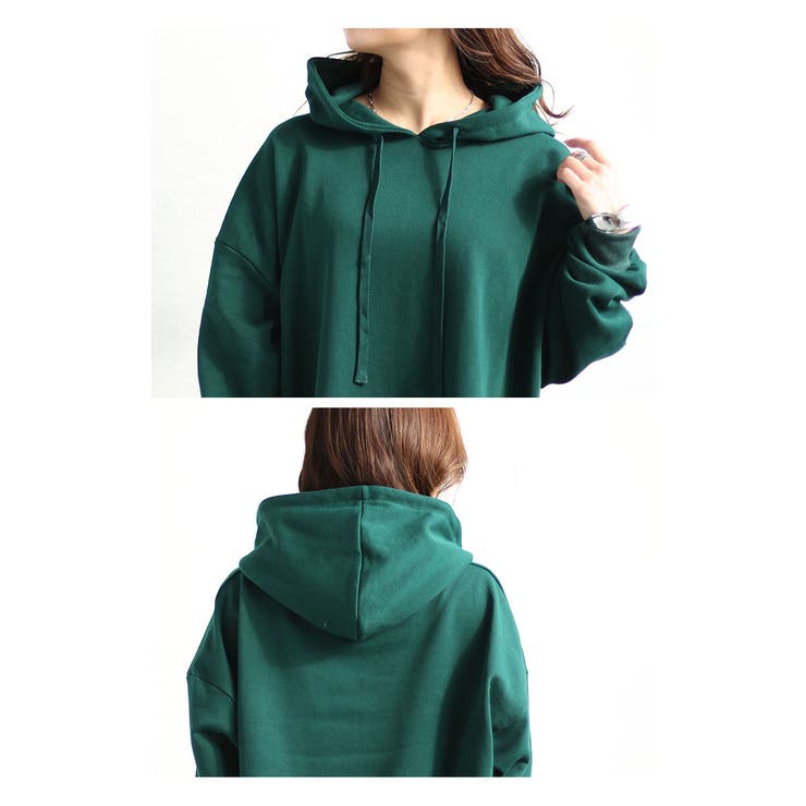 ビッグシルエットロングパーカー