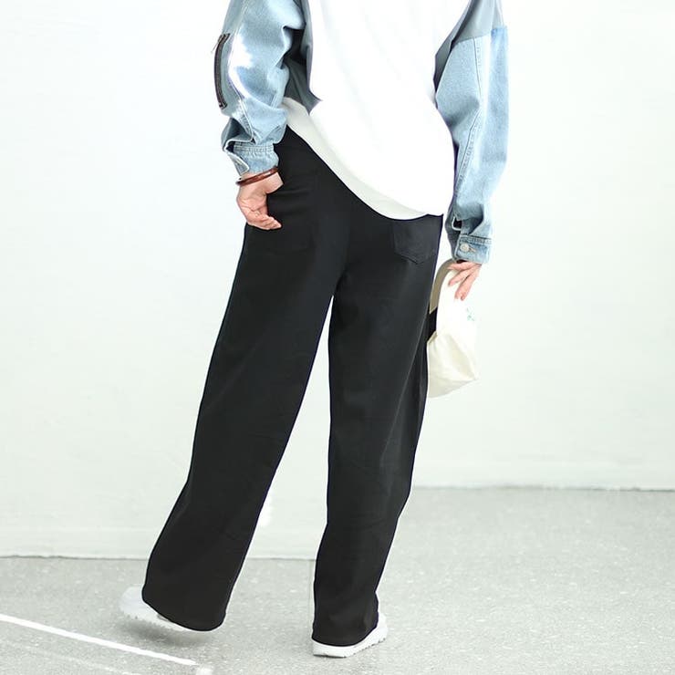 ストレッチツイルワイドパンツ