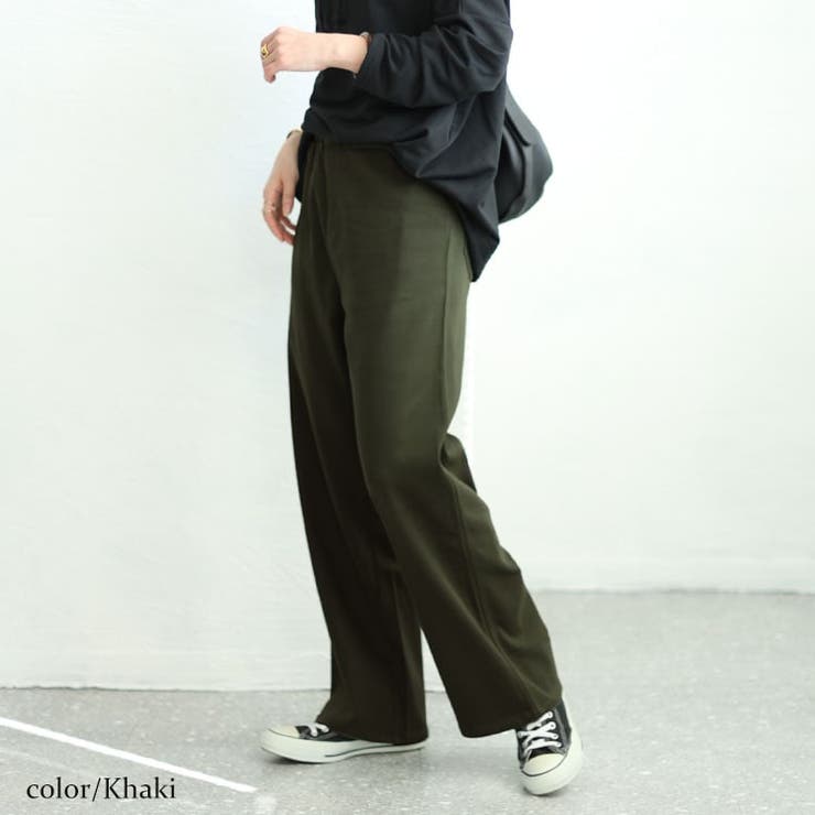 ストレッチツイルワイドパンツ