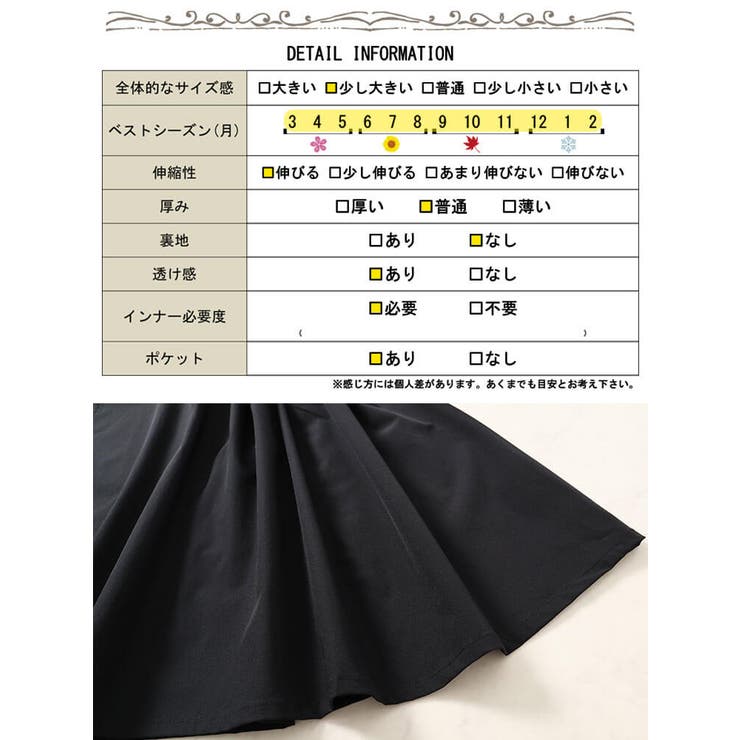 寸法図【NO.86】Aラインシルエットのノースリーブワンピース [M