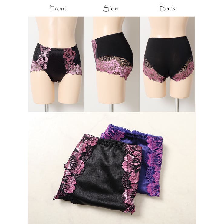 ハイウエストストレッチ花柄ショーツ