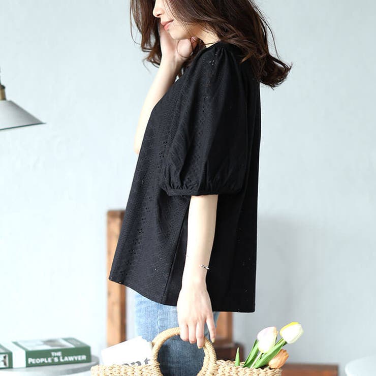 トップス Maru メロウジャガードTシャツ レディース トップス 半袖Tシャツ 花柄