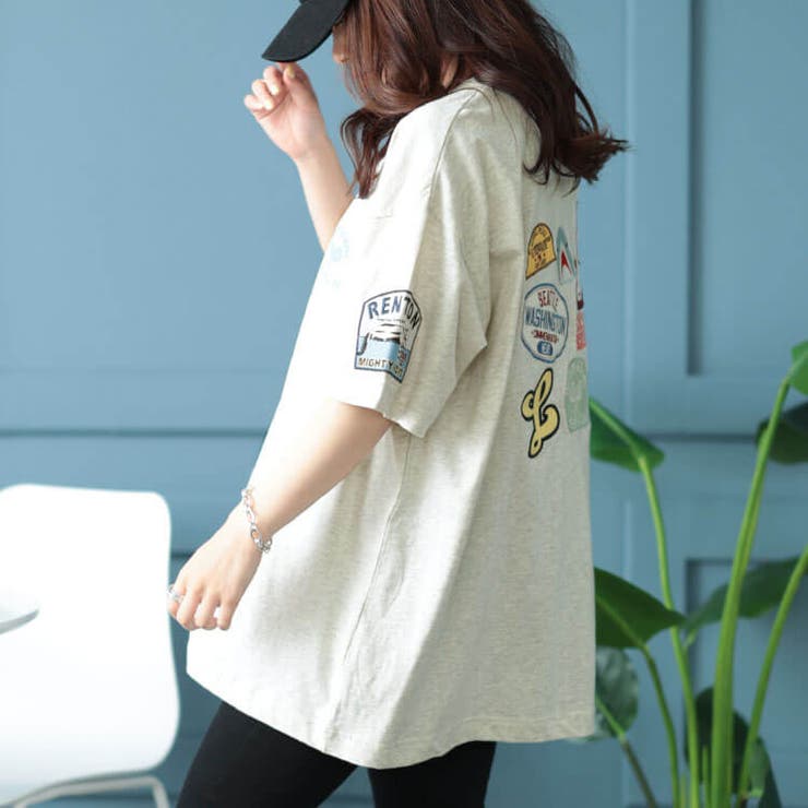 サメワッペンコットンTシャツ