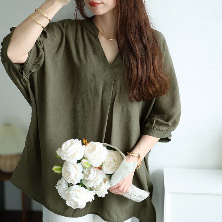 大きいサイズ レディース トップス シャツ ブラウス 長袖 スキッパー ドルマン 柄 アート 夏コーデ 春 夏 秋 LL 2L 3L 4L 5L 花柄 フラワー ゴールドジャパン GOLDJAPAN 大きいサイズ レディース トップス シャツ ブラウス