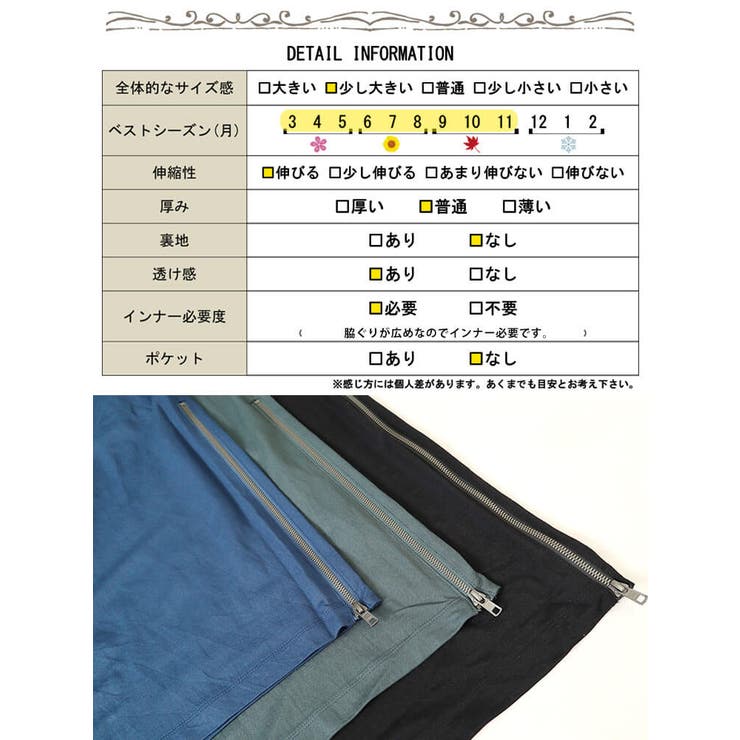 大きいサイズレディース ワンピース 接触冷感＆UVカット＆吸湿速乾サイドファスナ… | GOLDJAPAN　大きいサイズ専門店 | 詳細画像18 