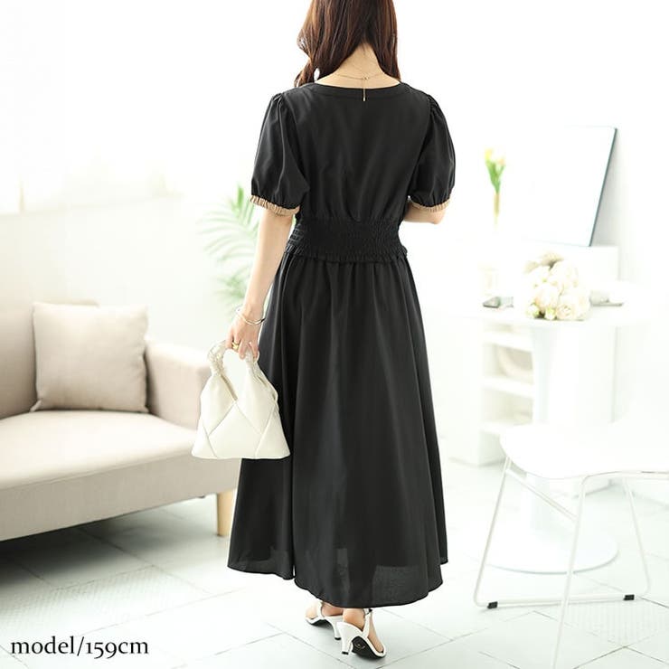 大きいサイズレディース ワンピース 配色クロスネックワンピース | GOLDJAPAN　大きいサイズ専門店 | 詳細画像12 