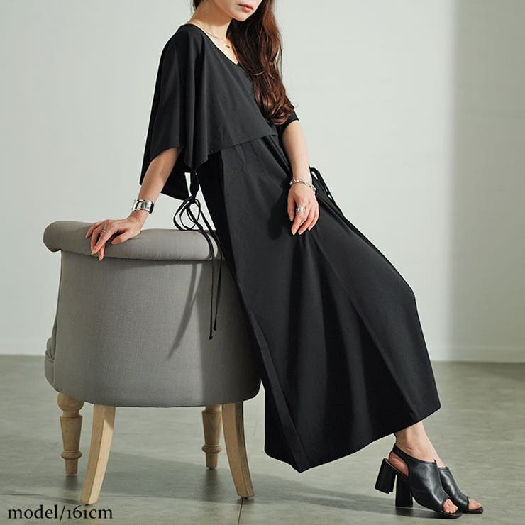 大きいサイズレディース ワンピース フェイクトップスレイヤードサイドリボンワンピ… | GOLDJAPAN　大きいサイズ専門店 | 詳細画像8 