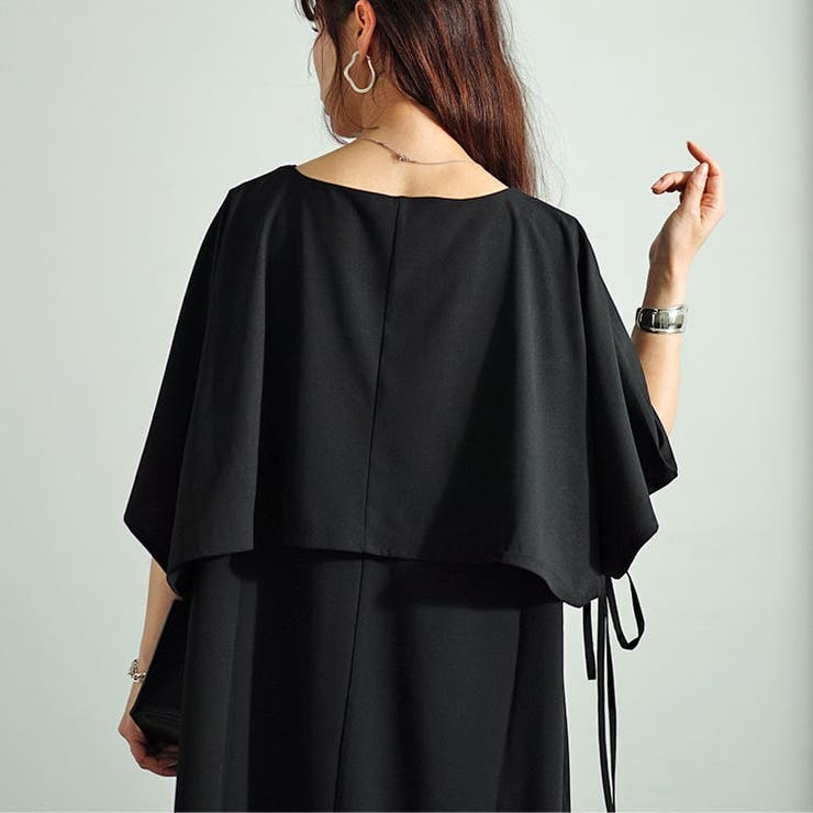 大きいサイズレディース ワンピース フェイクトップスレイヤードサイドリボンワンピ… | GOLDJAPAN　大きいサイズ専門店 | 詳細画像12 